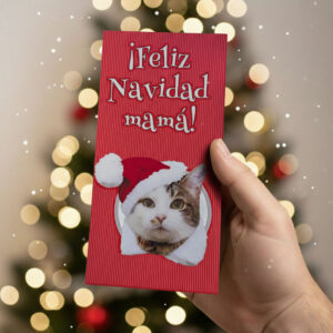 Tarjeta navideña personalizada de tu mascota (+set stickers)