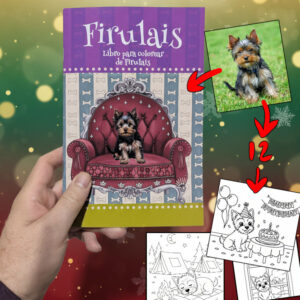 Fanzine para colorear personalizado (12 ilustraciones de su mascota)